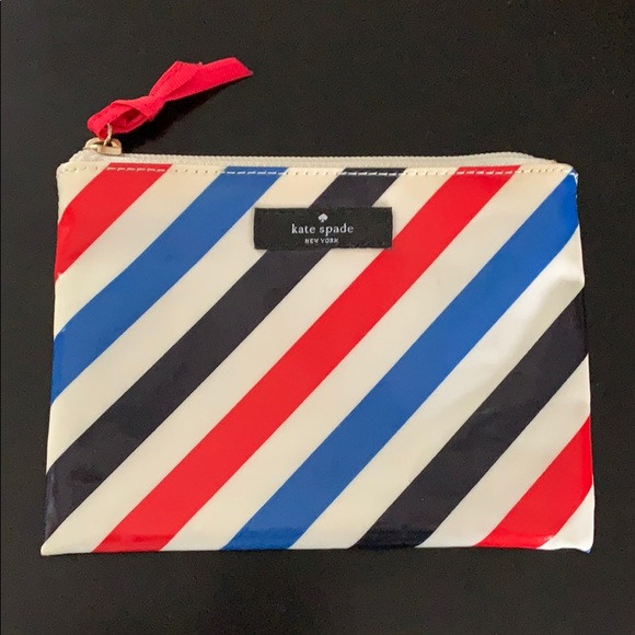 kate spade Handbags - Kate Spade striped travel cosmetics case